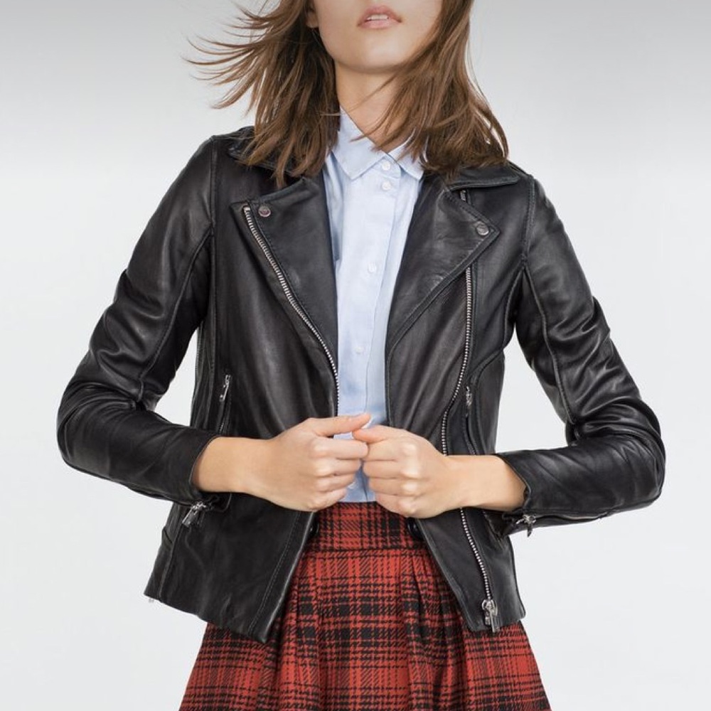 Zara Leather Moto Jacket